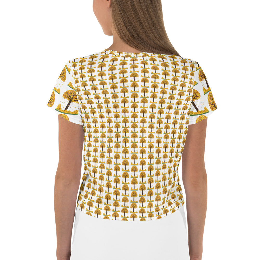 Women's Lucky Gold Coin Tree All Over Print Shirt