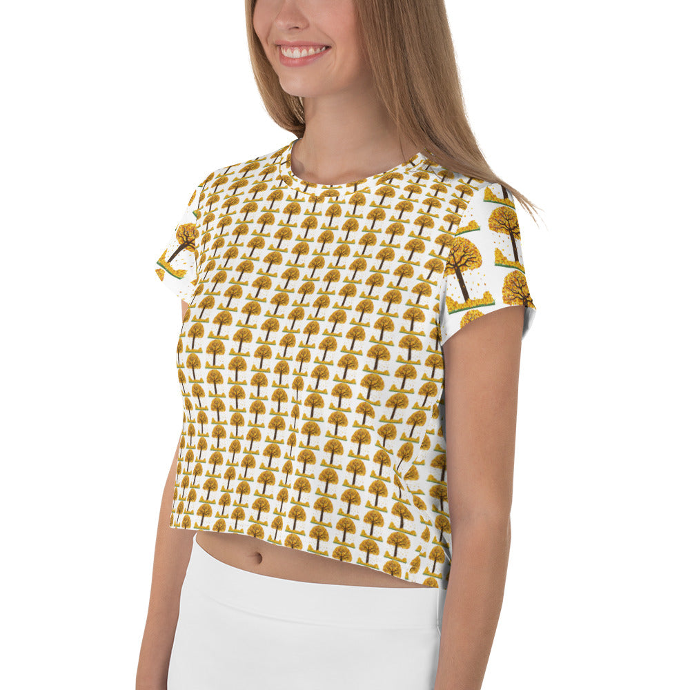 Women's Lucky Gold Coin Tree All Over Print Shirt