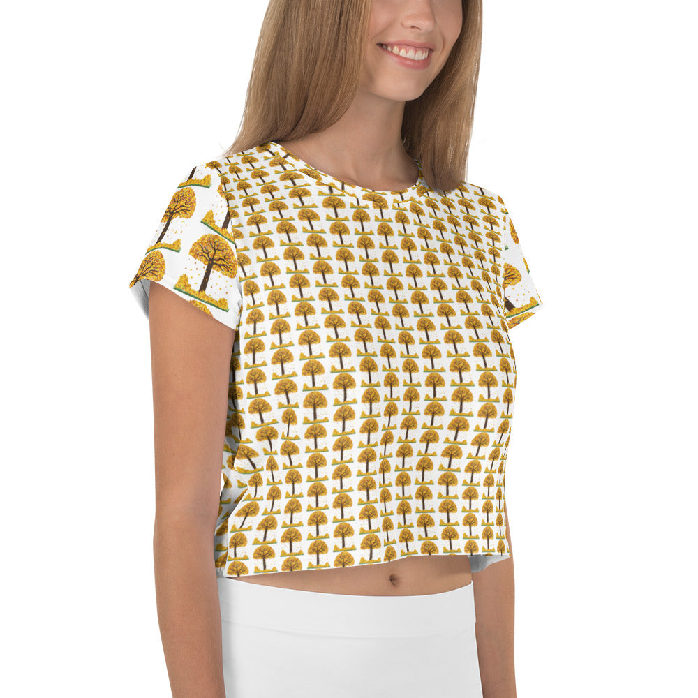 Women's Lucky Gold Coin Tree All Over Print Shirt