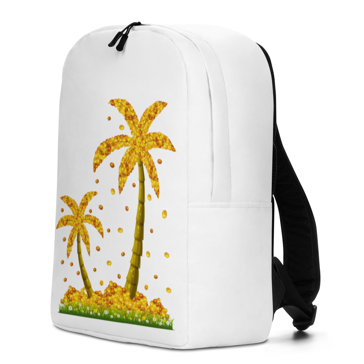 Lucky Gold Coin Palm Trees Backpack