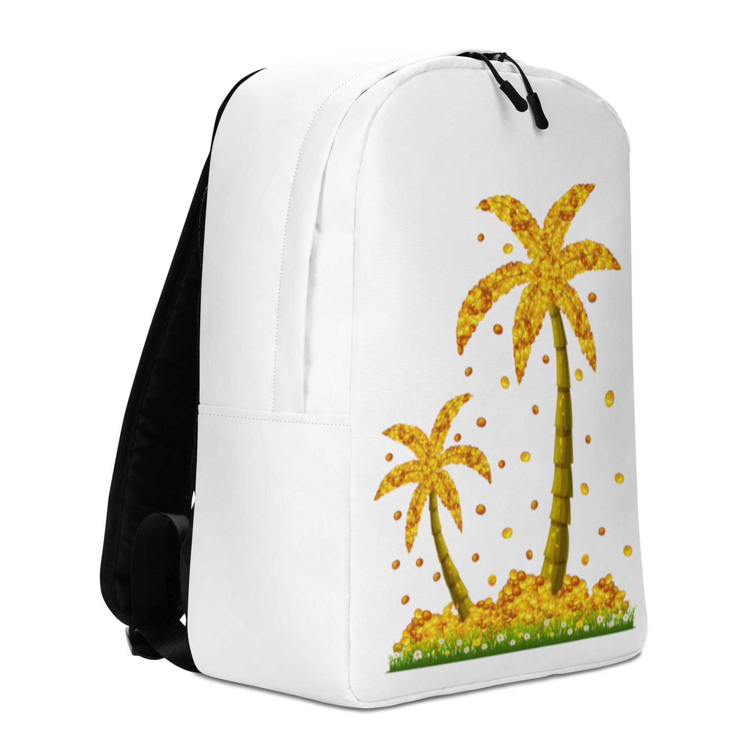 Lucky Gold Coin Palm Trees Backpack