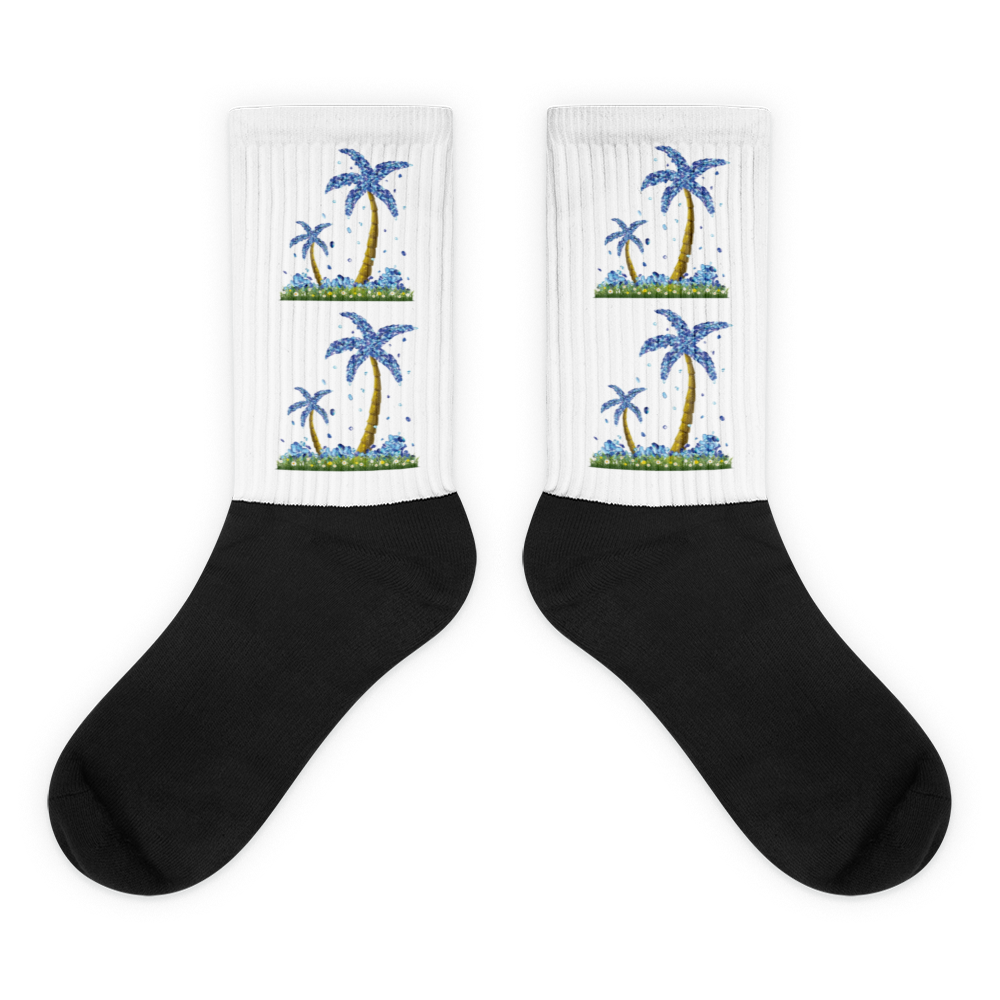 Lucky Diamond Palm Trees Socks