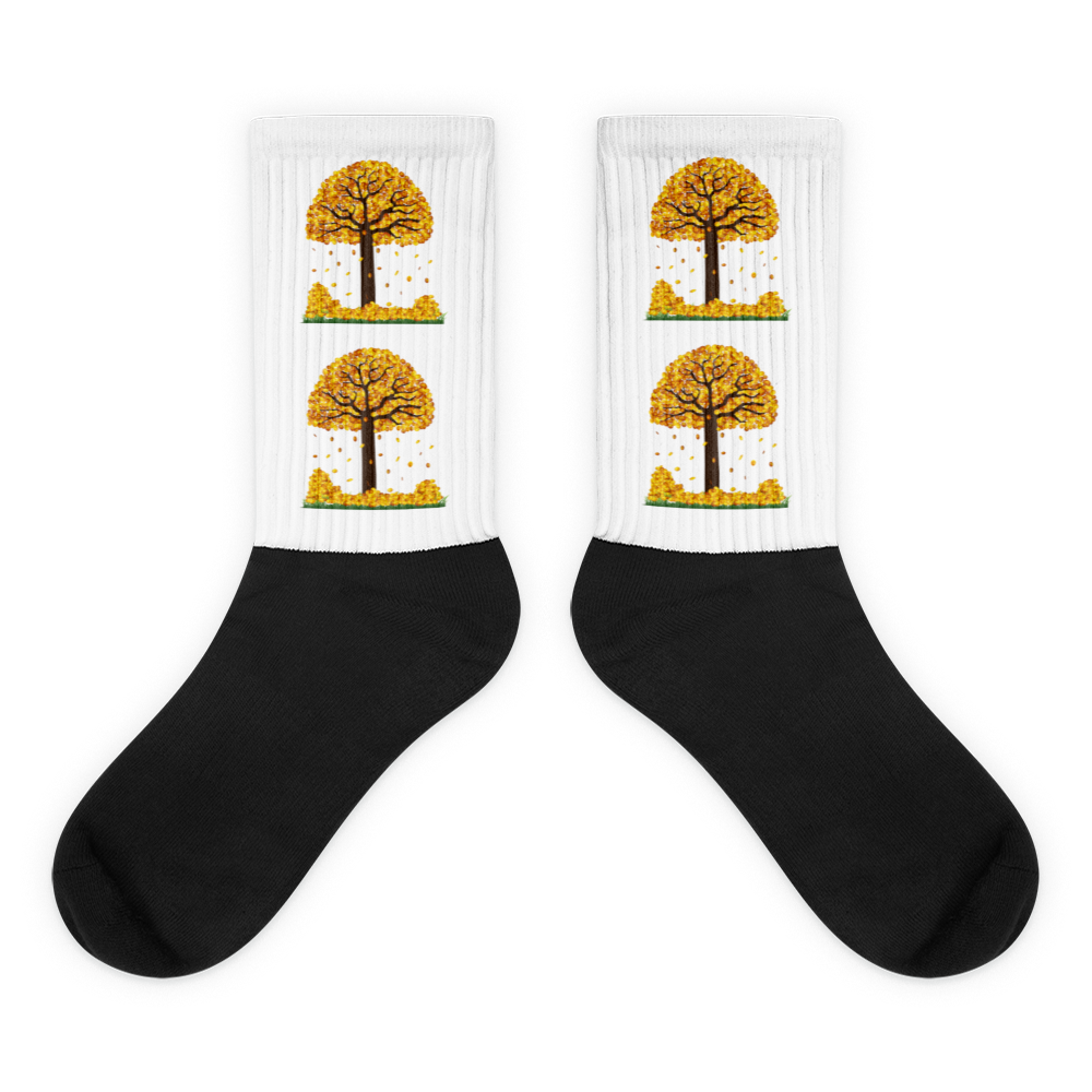 Lucky Gold Coin Tree Socks