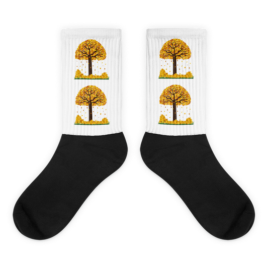 Lucky Gold Coin Tree Socks