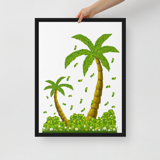 Lucky Money Palm Tress Canvas, 18in X 24in