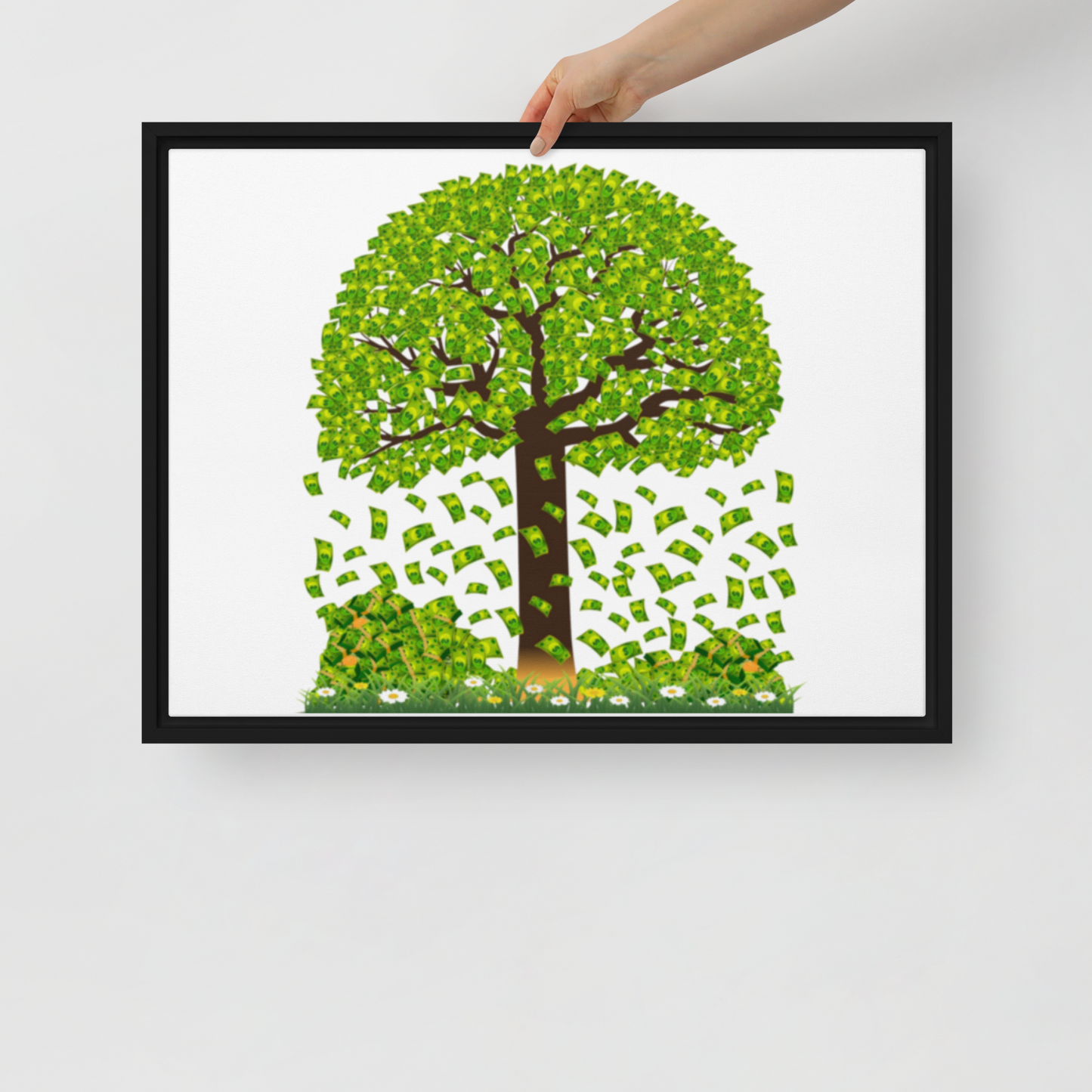 Lucky Money Tree Canvas, 18in X 24 in