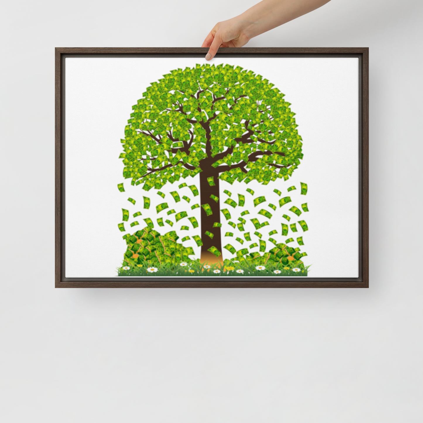 Lucky Money Tree Canvas, 18in X 24 in