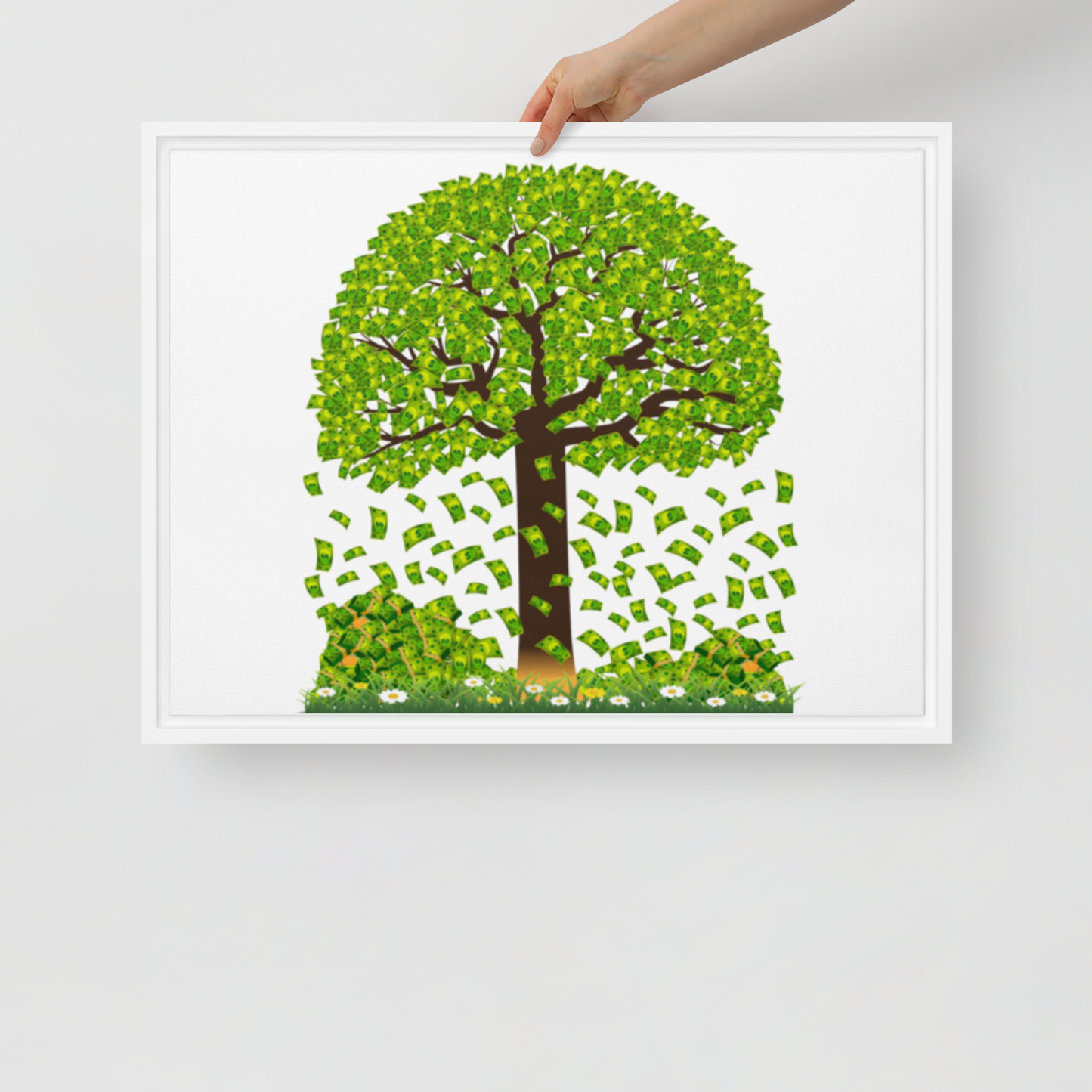 Lucky Money Tree Canvas, 18in X 24 in