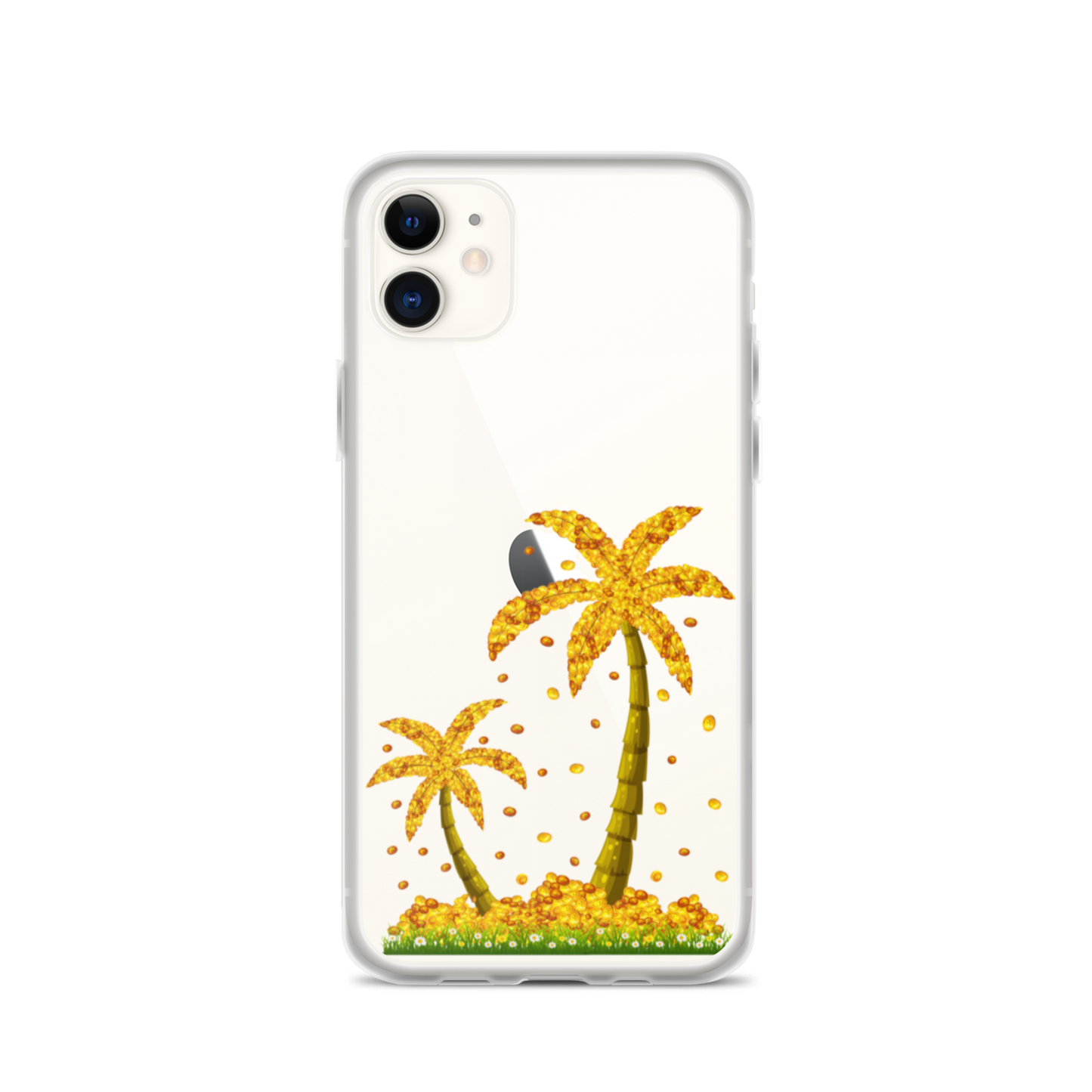 Lucky Gold Coin Palm Trees iPhone Case