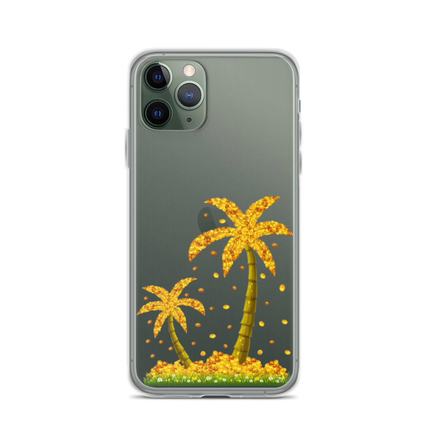 Lucky Gold Coin Palm Trees iPhone Case