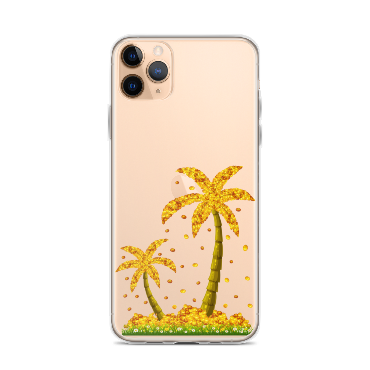 Lucky Gold Coin Palm Trees iPhone Case