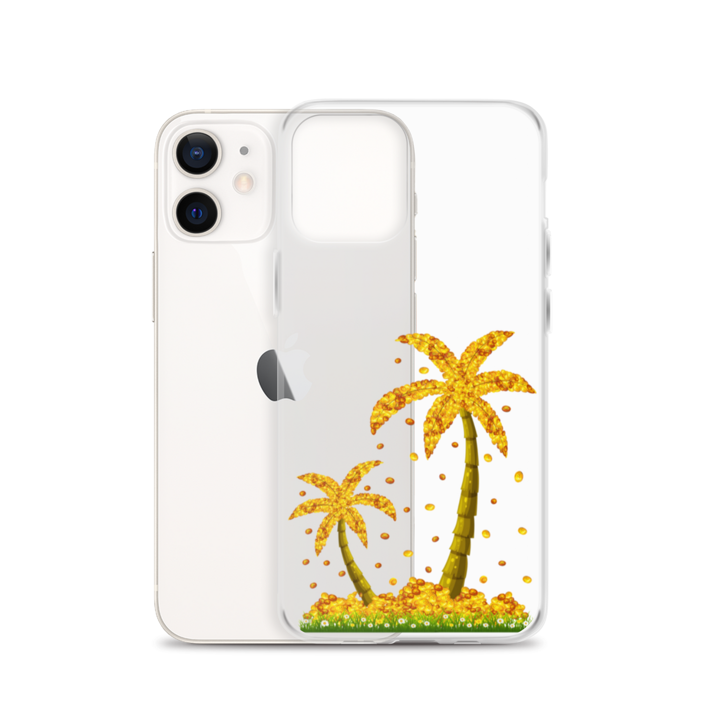 Lucky Gold Coin Palm Trees iPhone Case