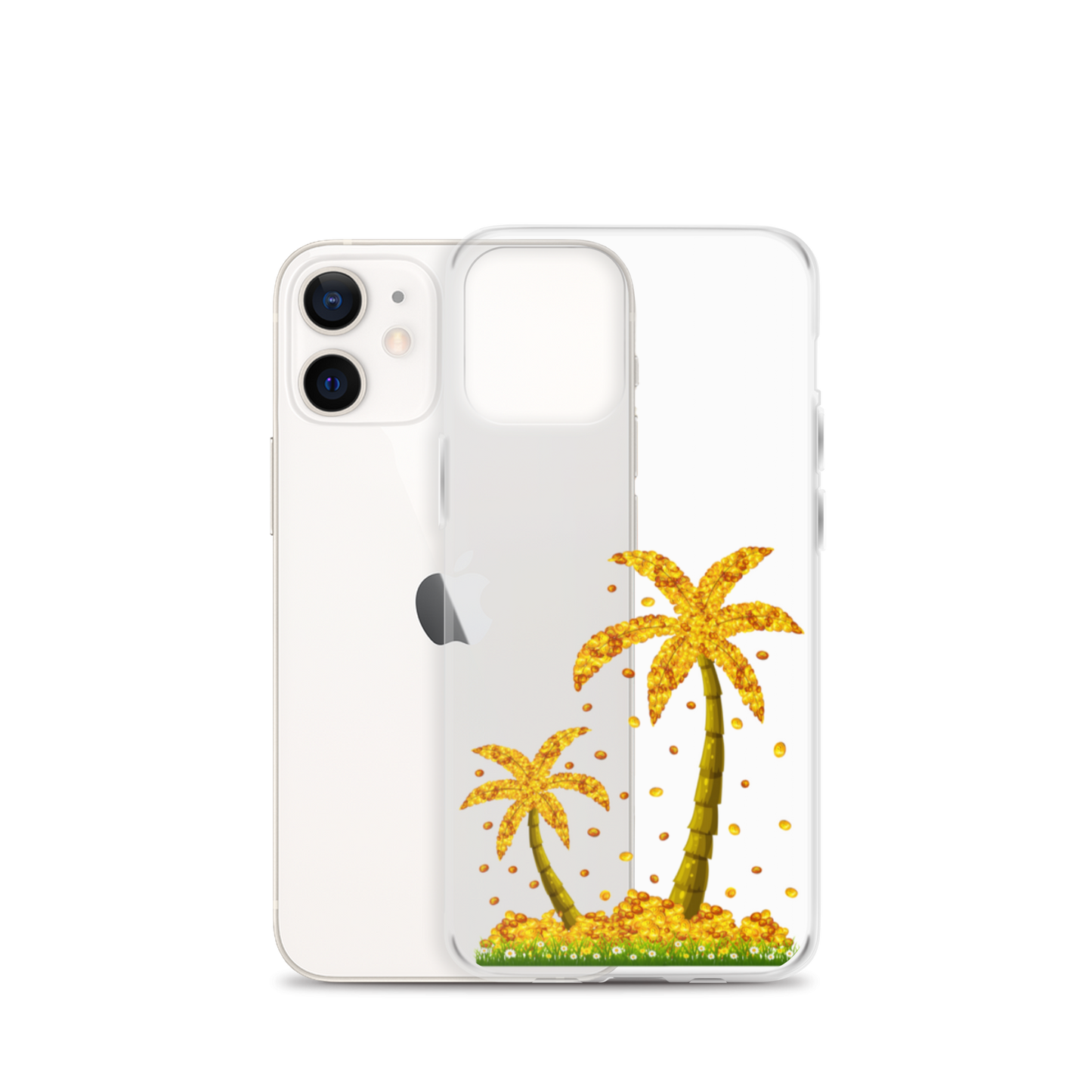 Lucky Gold Coin Palm Trees iPhone Case