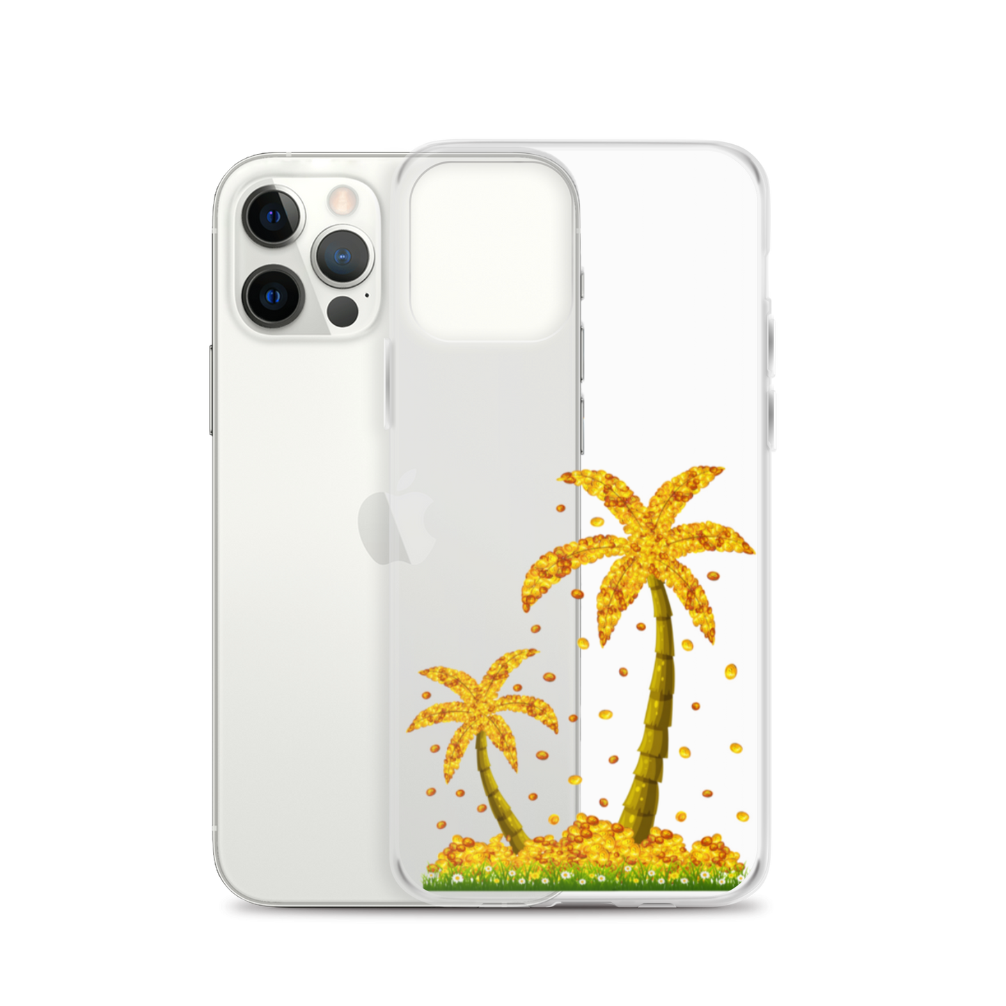 Lucky Gold Coin Palm Trees iPhone Case