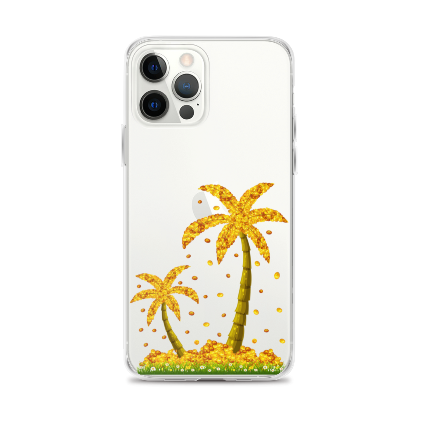 Lucky Gold Coin Palm Trees iPhone Case