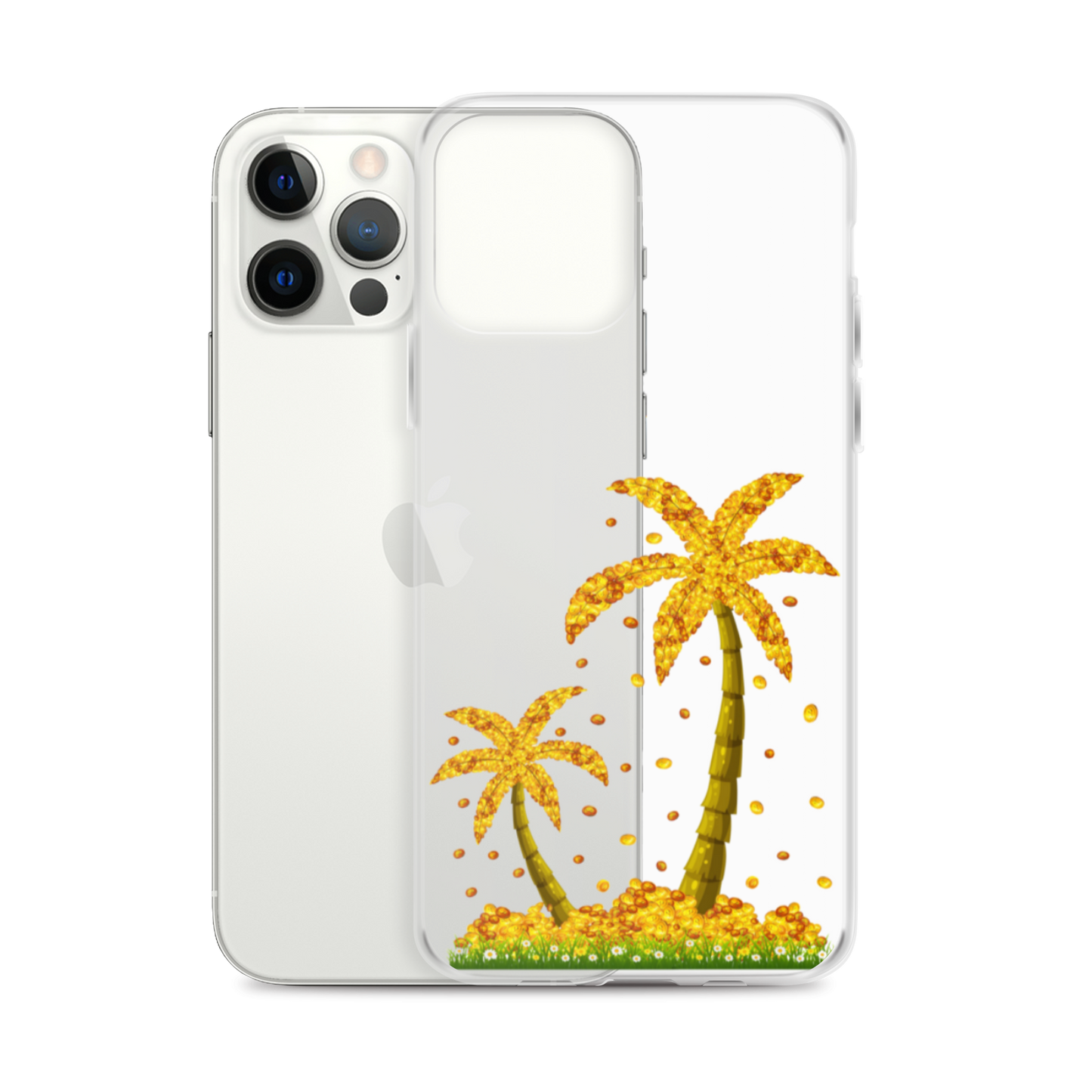 Lucky Gold Coin Palm Trees iPhone Case