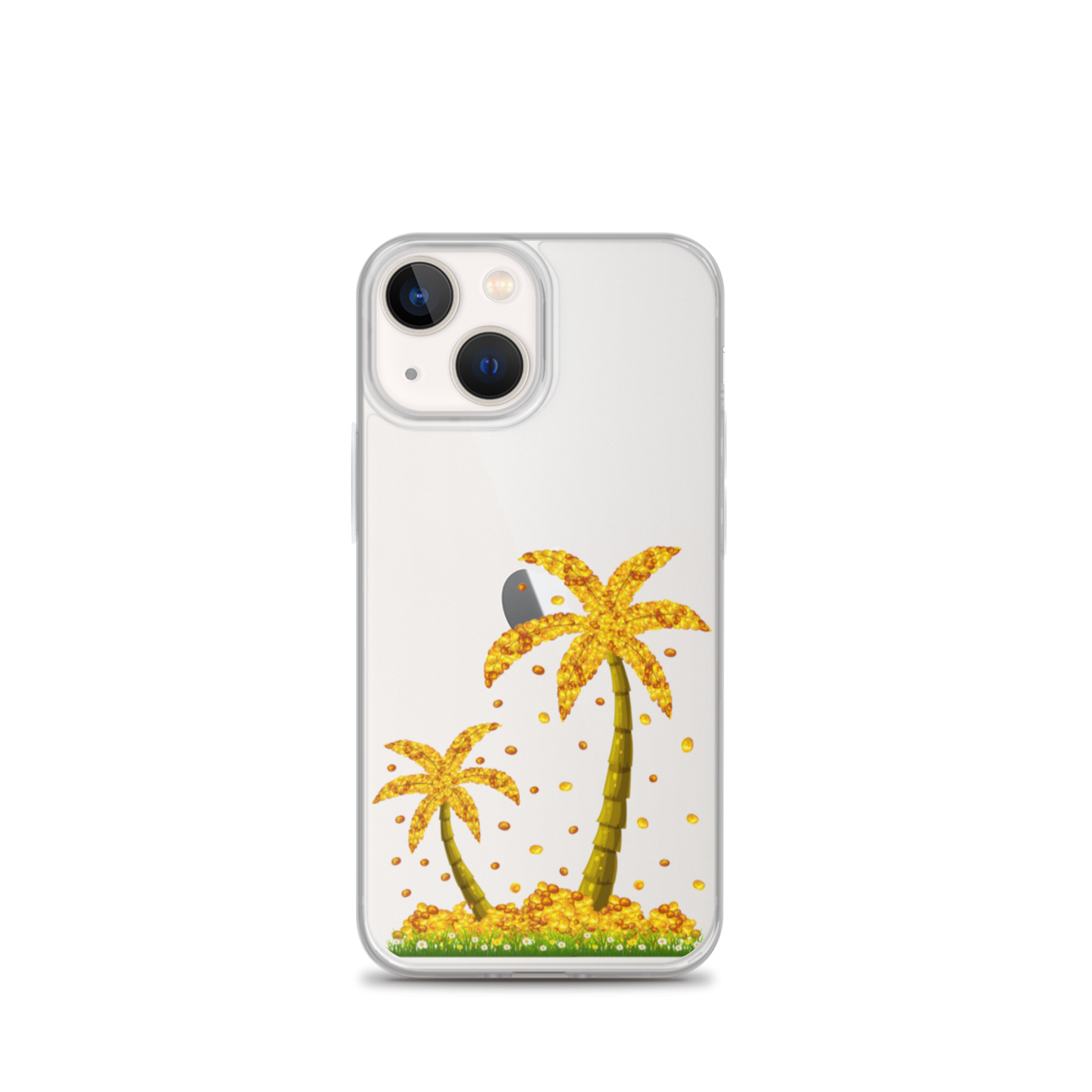 Lucky Gold Coin Palm Trees iPhone Case