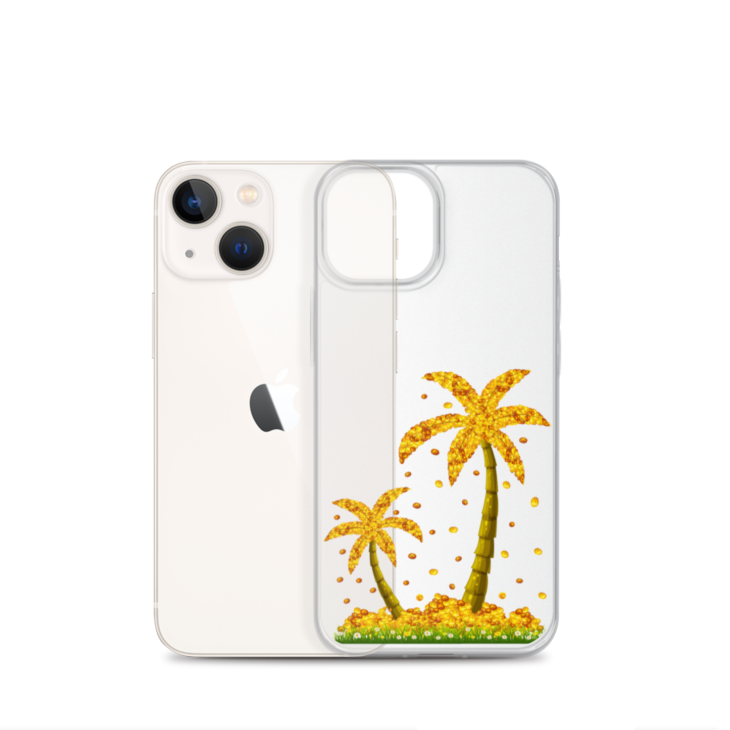 Lucky Gold Coin Palm Trees iPhone Case