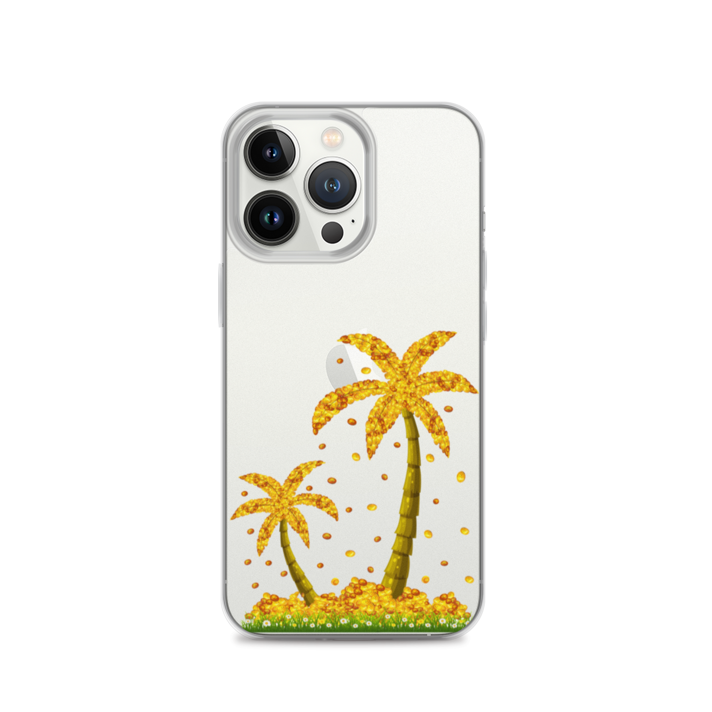 Lucky Gold Coin Palm Trees iPhone Case