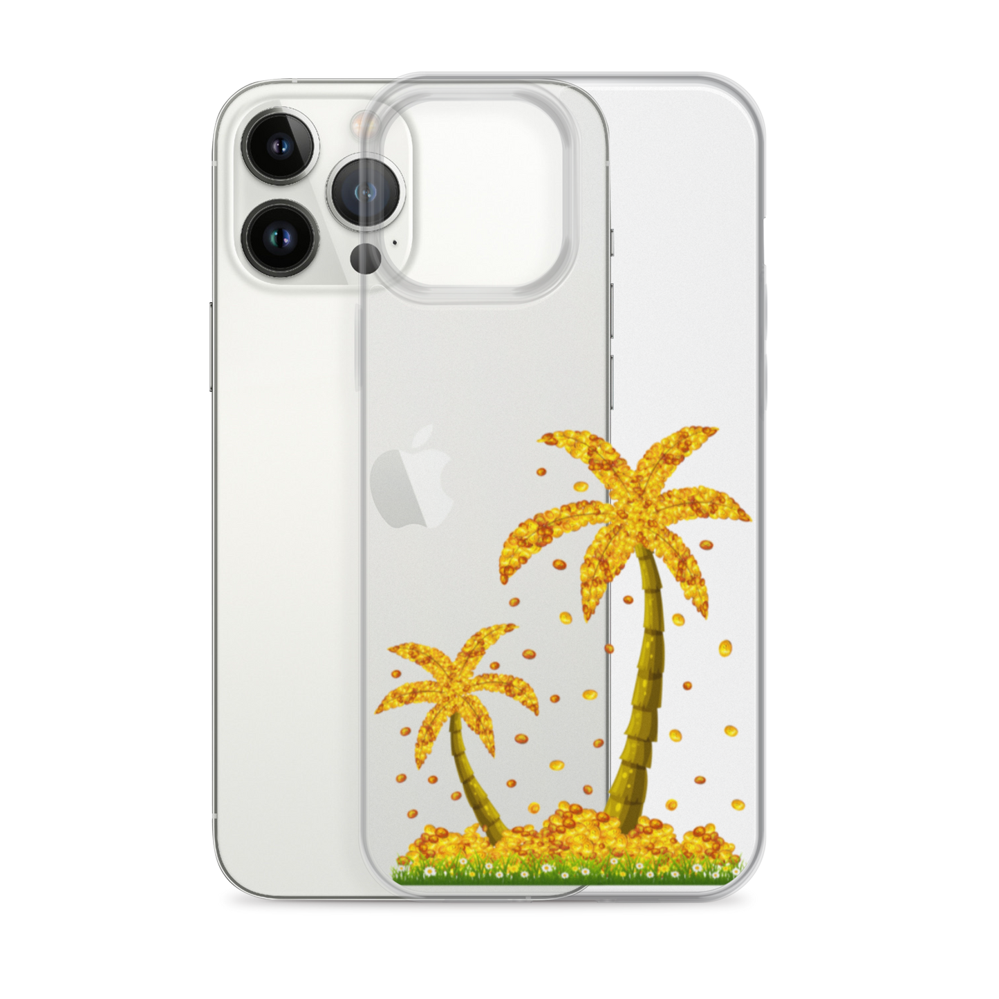 Lucky Gold Coin Palm Trees iPhone Case