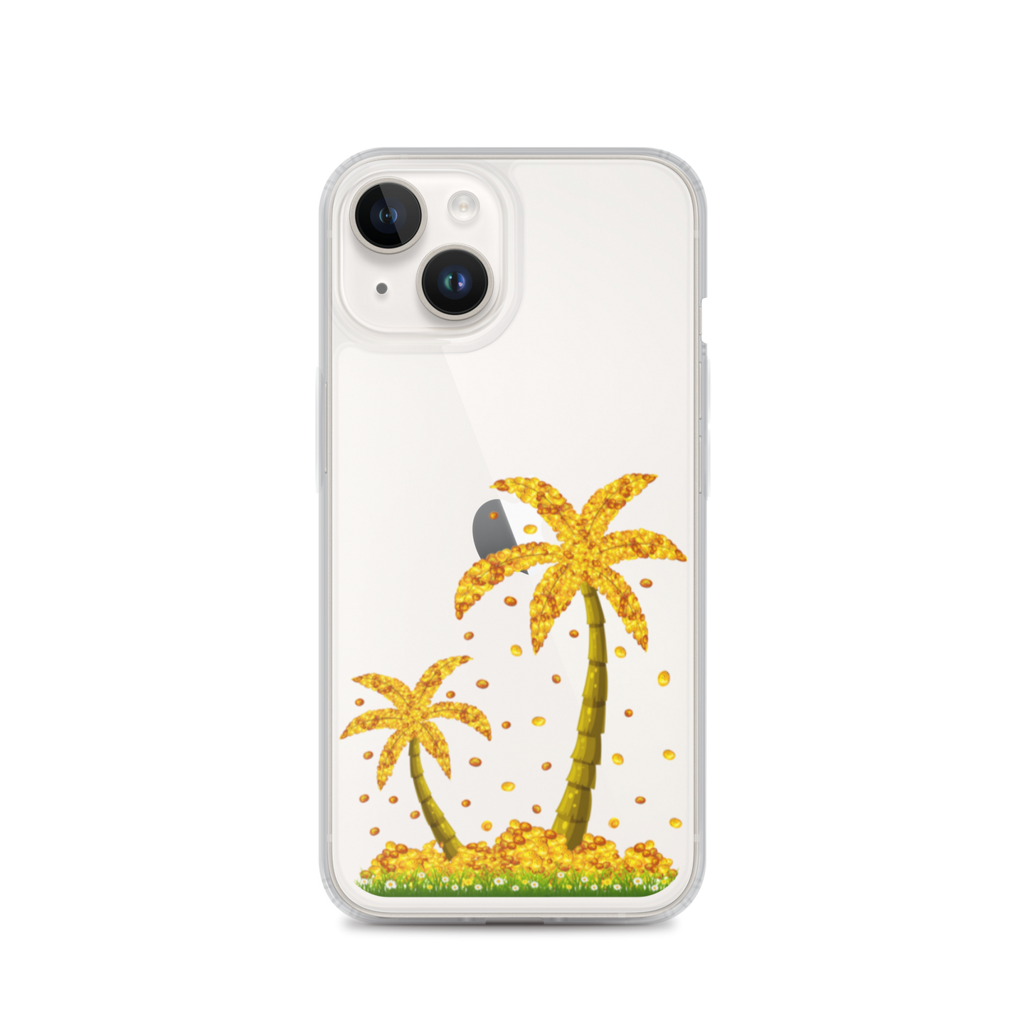 Lucky Gold Coin Palm Trees iPhone Case