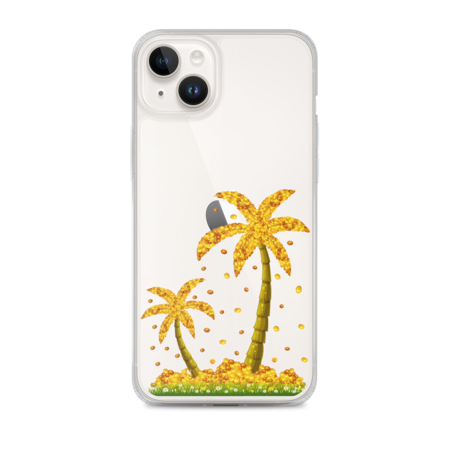 Lucky Gold Coin Palm Trees iPhone Case