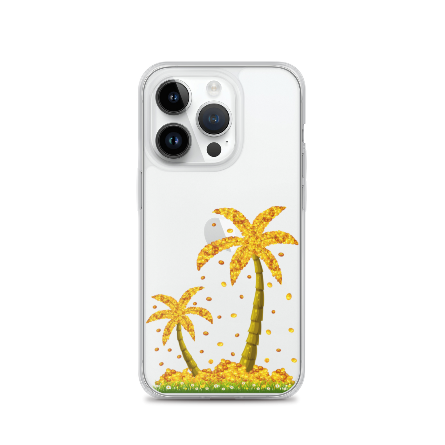 Lucky Gold Coin Palm Trees iPhone Case