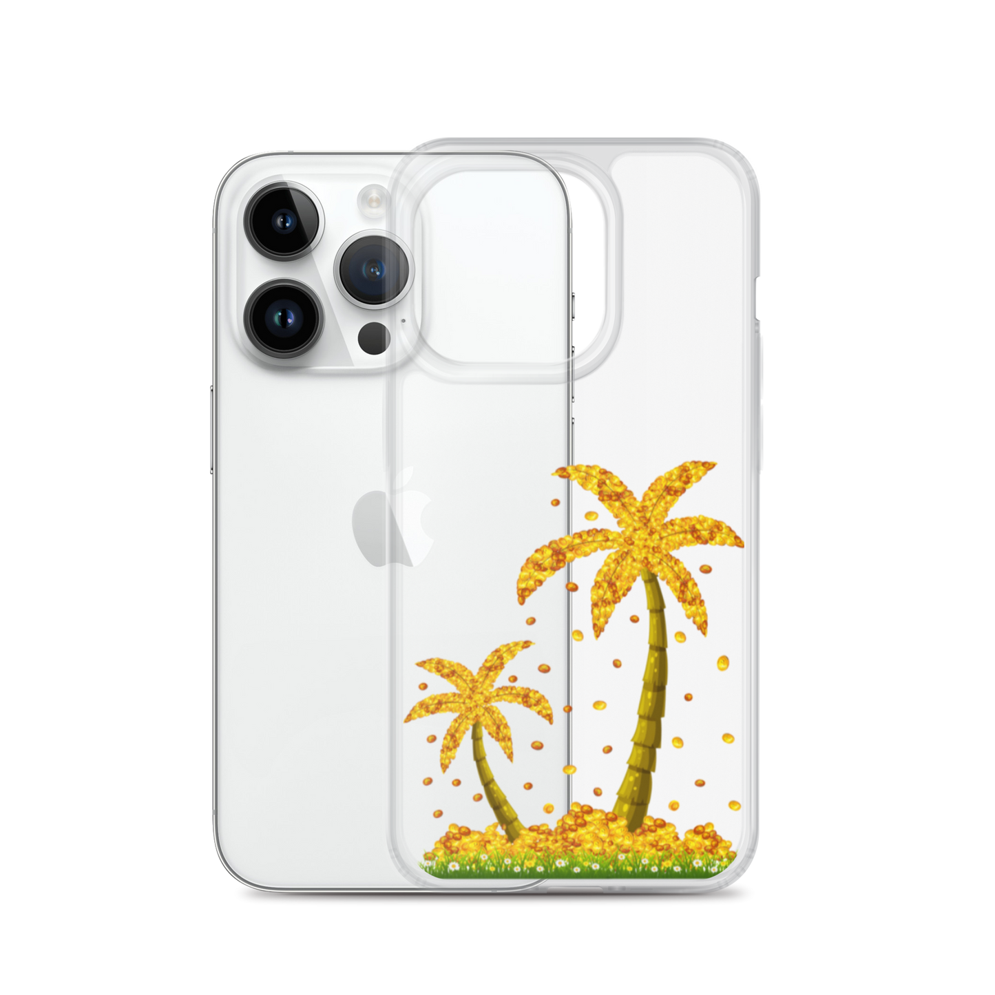 Lucky Gold Coin Palm Trees iPhone Case