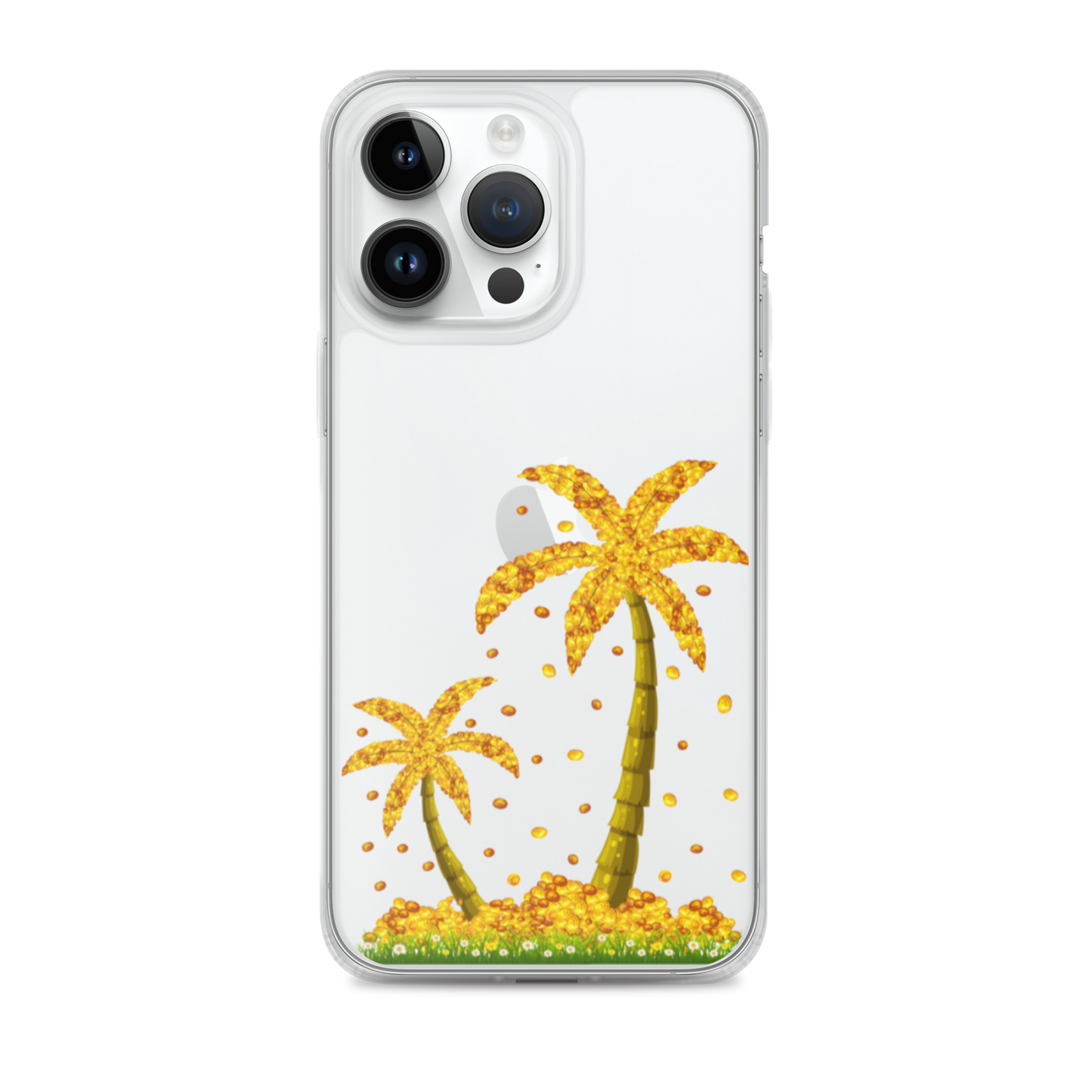 Lucky Gold Coin Palm Trees iPhone Case