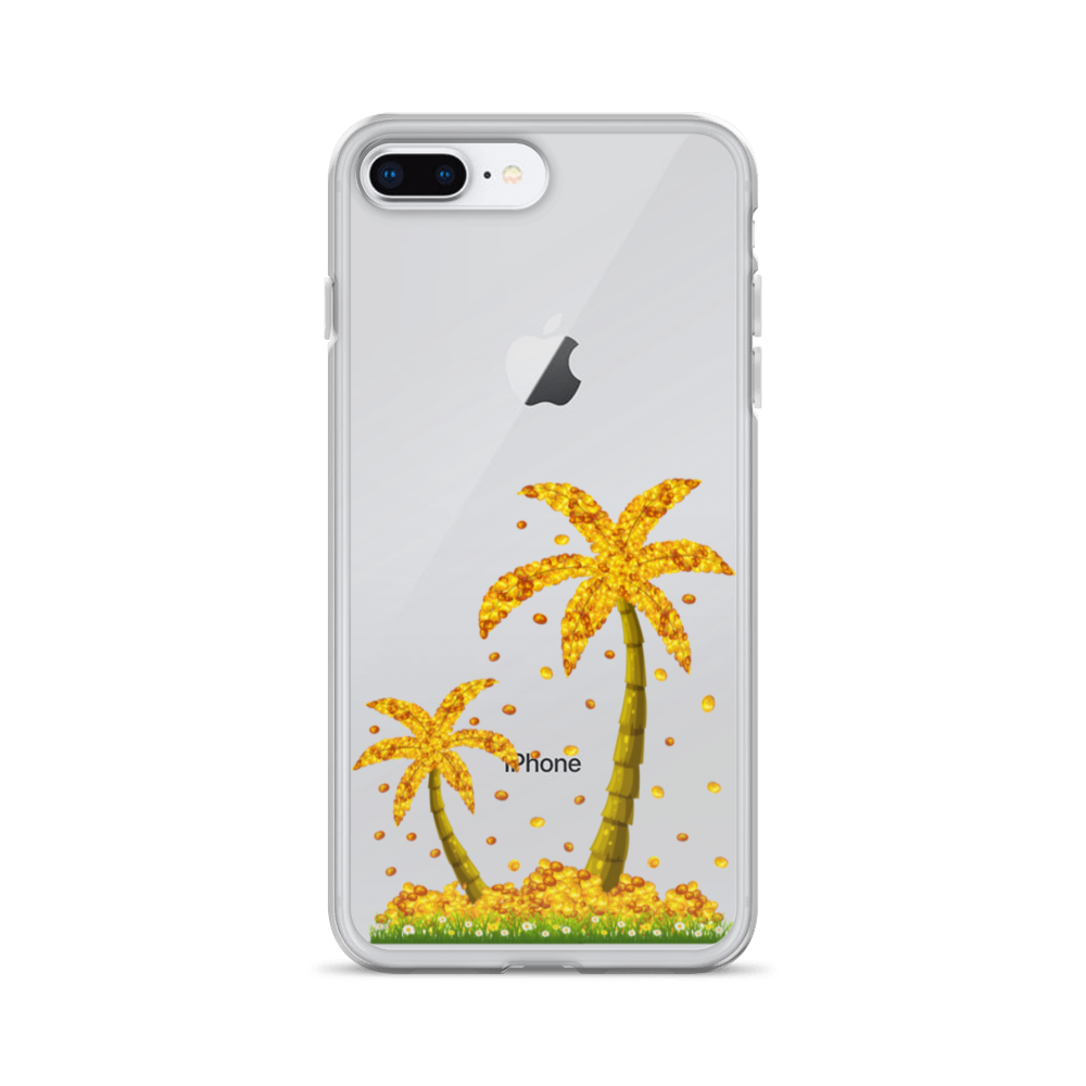 Lucky Gold Coin Palm Trees iPhone Case