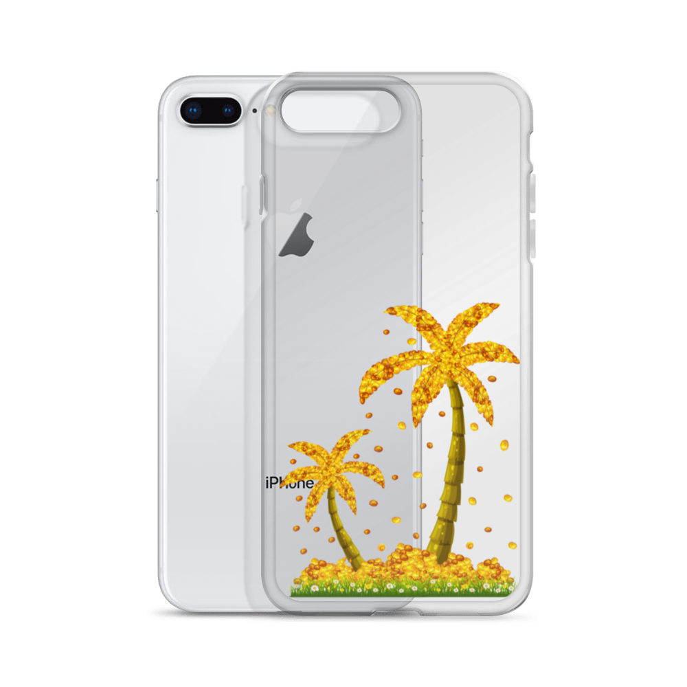 Lucky Gold Coin Palm Trees iPhone Case