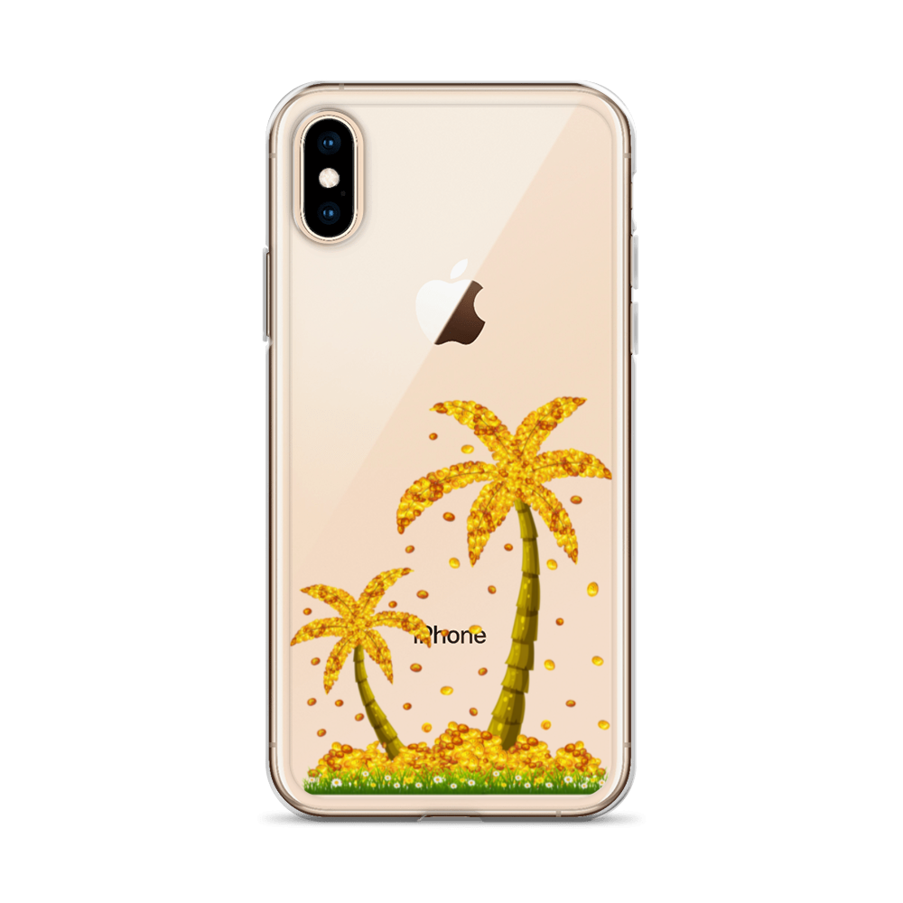 Lucky Gold Coin Palm Trees iPhone Case