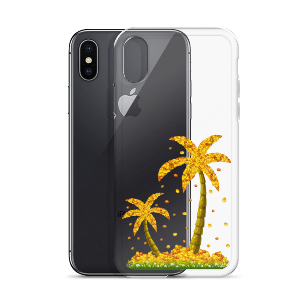 Lucky Gold Coin Palm Trees iPhone Case