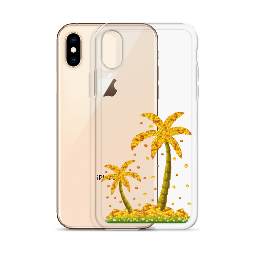 Lucky Gold Coin Palm Trees iPhone Case