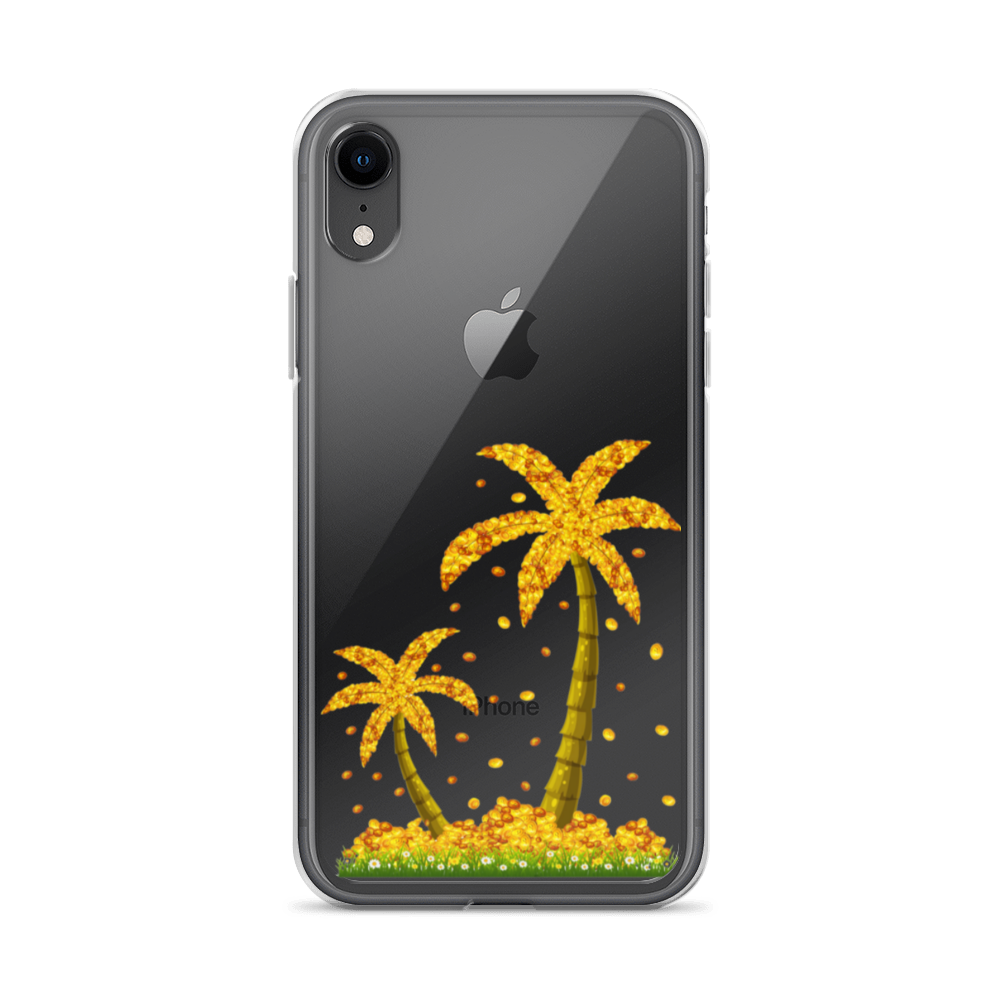 Lucky Gold Coin Palm Trees iPhone Case