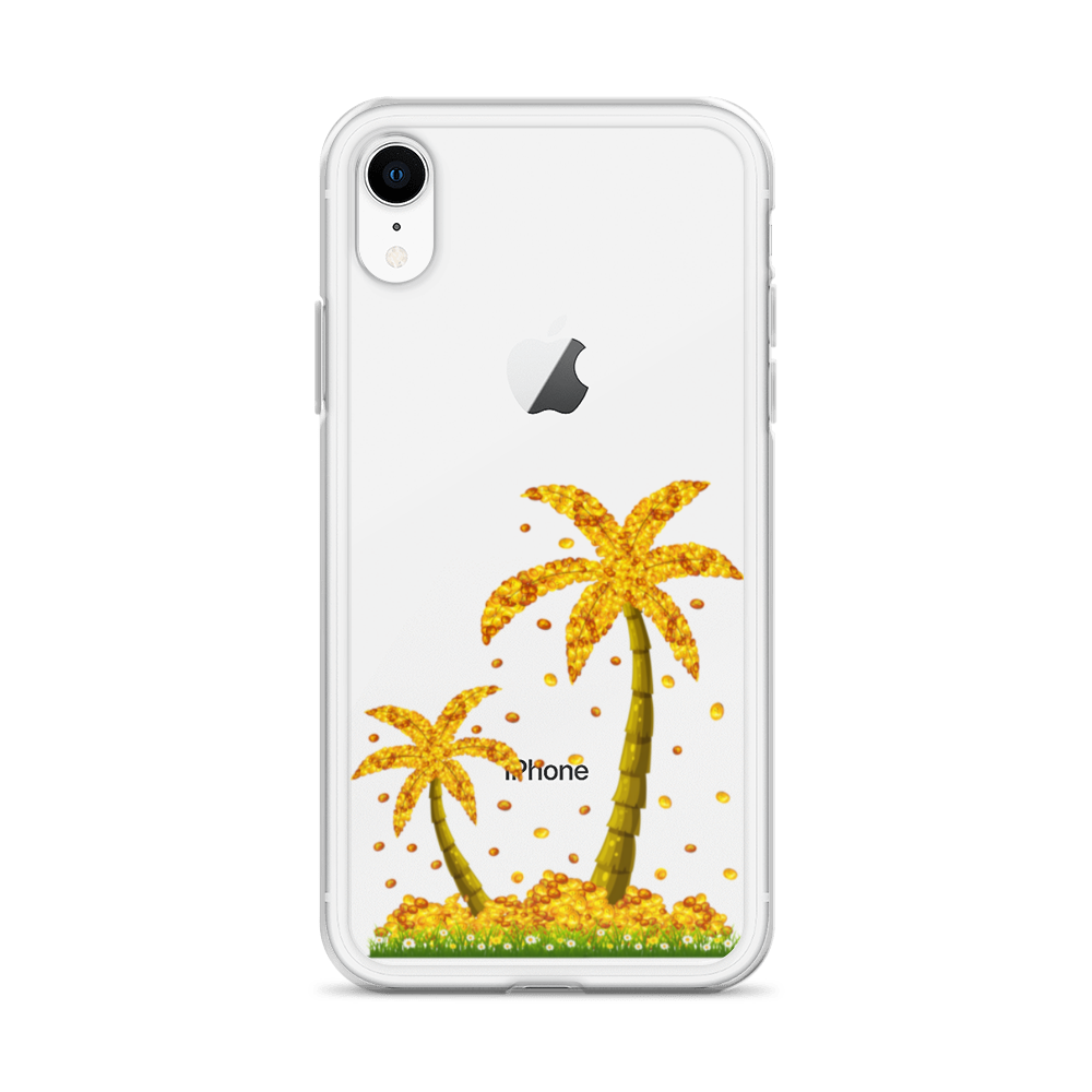 Lucky Gold Coin Palm Trees iPhone Case