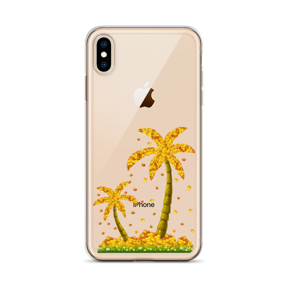 Lucky Gold Coin Palm Trees iPhone Case