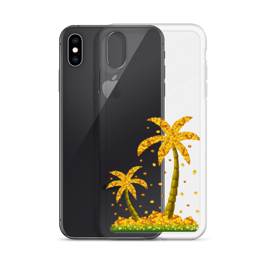 Lucky Gold Coin Palm Trees iPhone Case