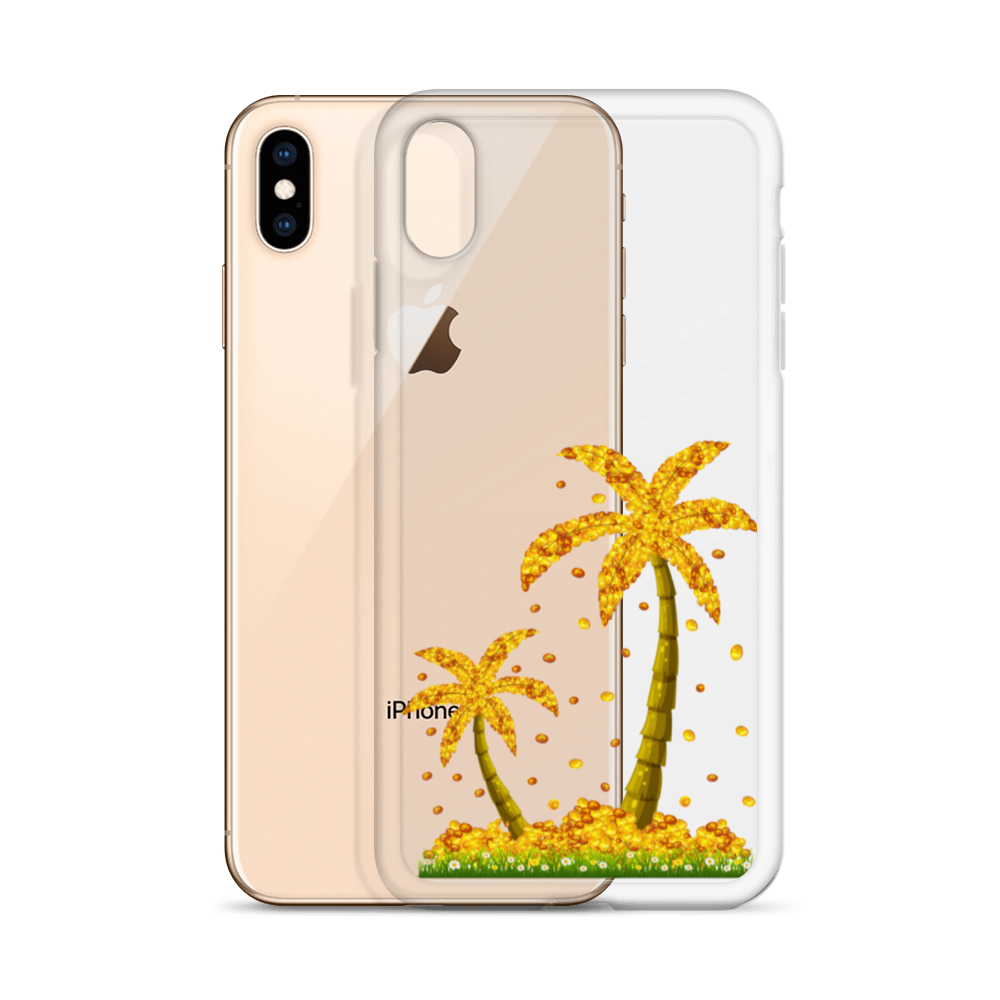 Lucky Gold Coin Palm Trees iPhone Case