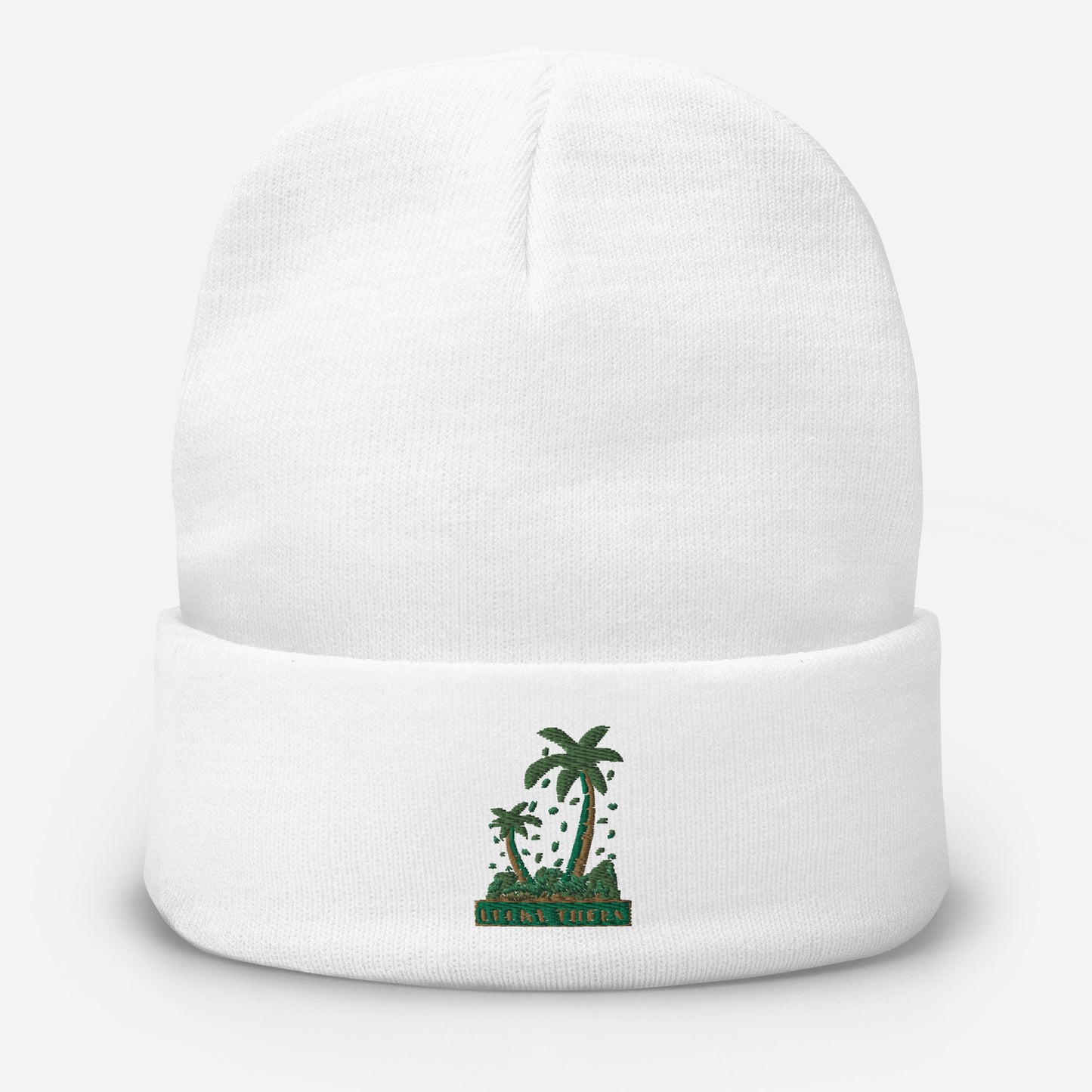 Lucky Money Palm Trees Embroidered Beanie