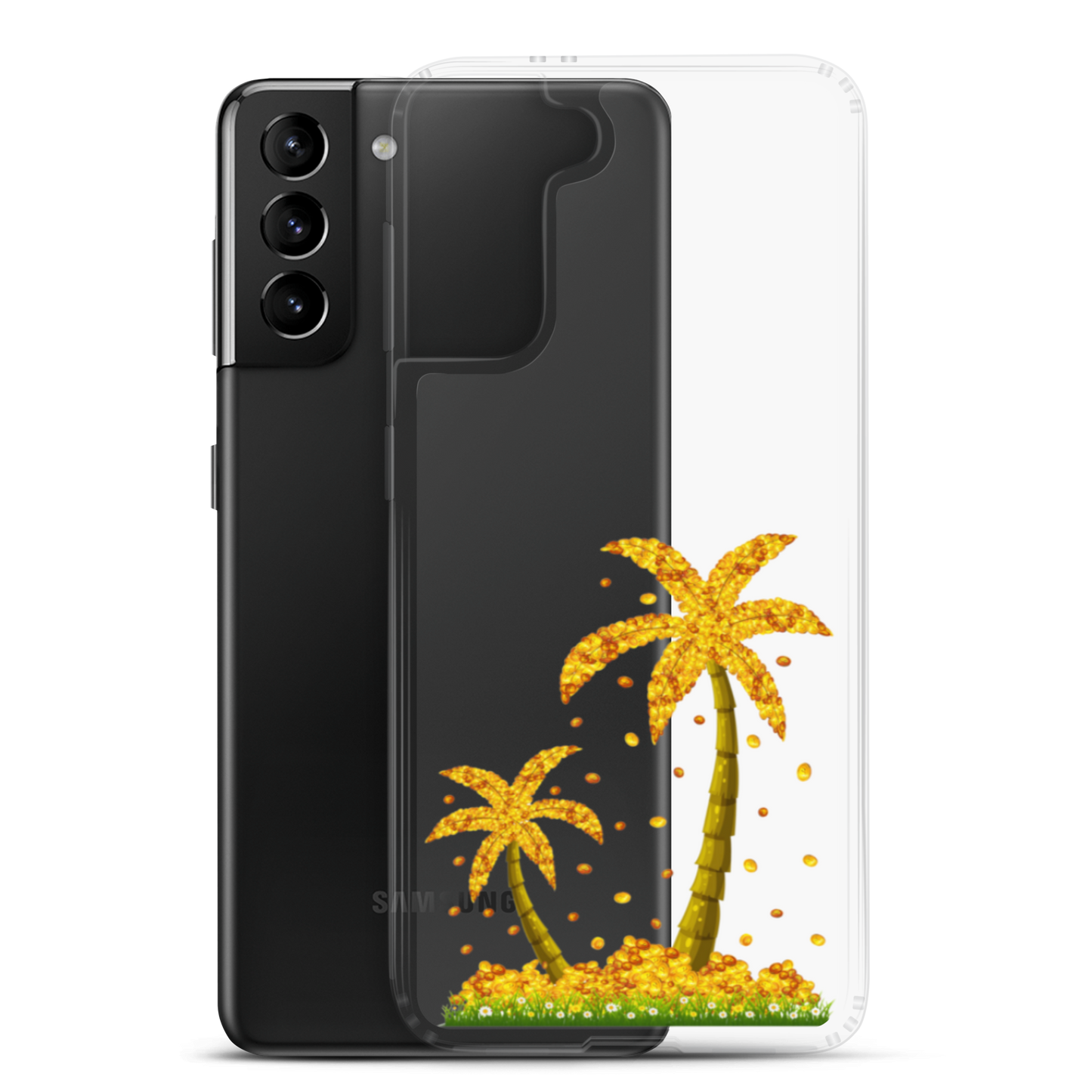 Lucky Gold Coin Palm Trees Samsung Case