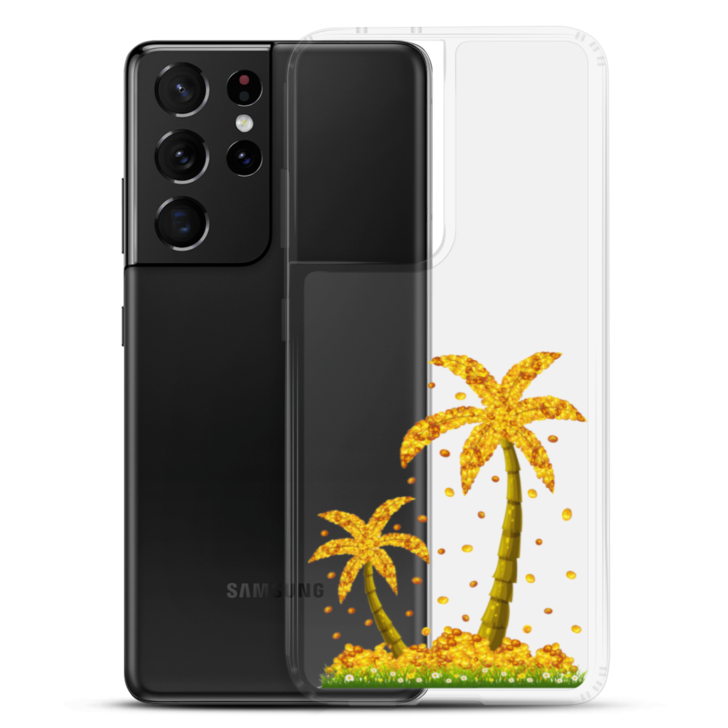 Lucky Gold Coin Palm Trees Samsung Case