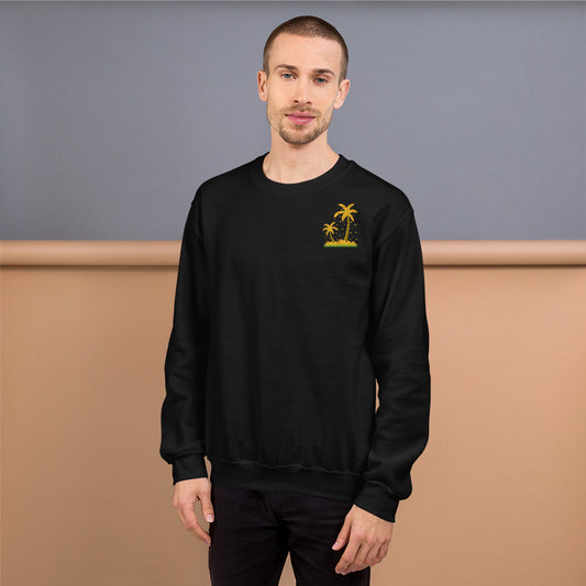 Lucky Gold Coin Palm Trees Sweatshirt