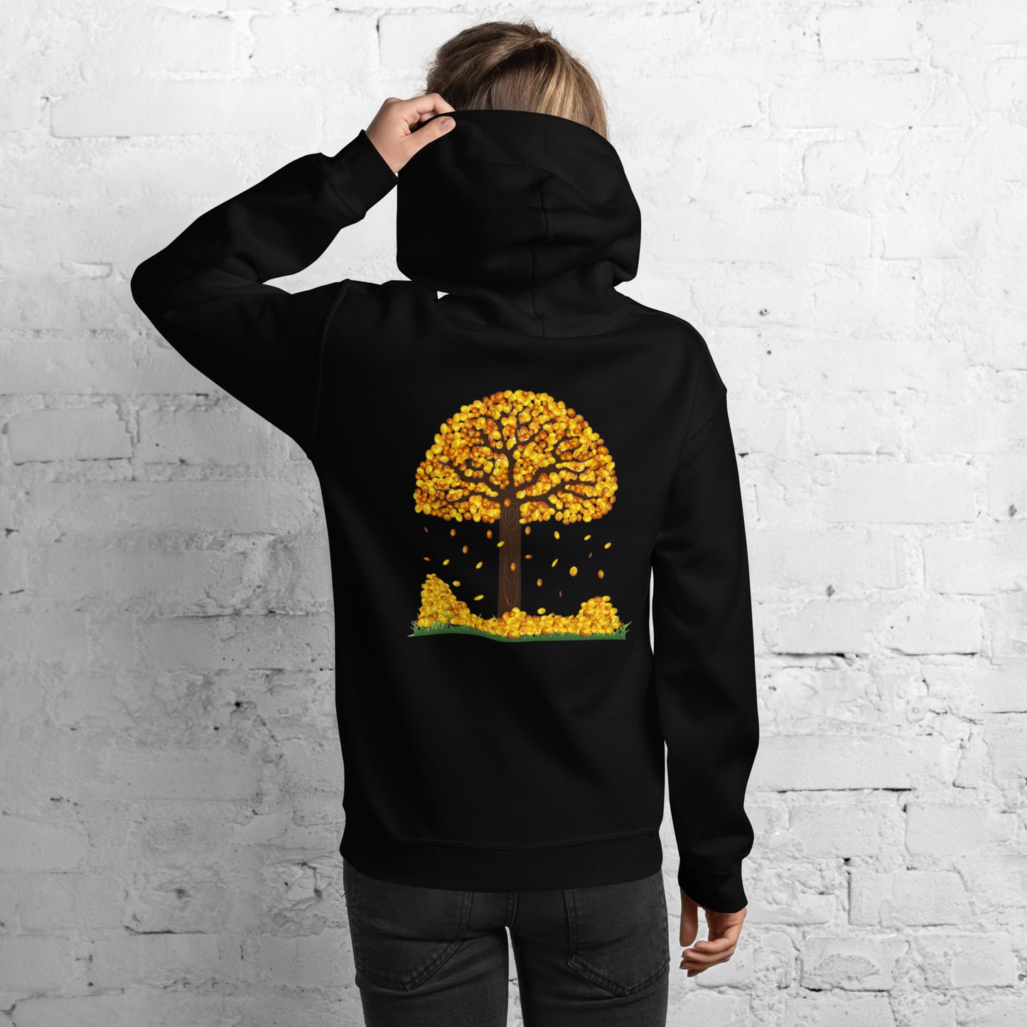 Lucky Gold Coin Tree Hoodie for Women