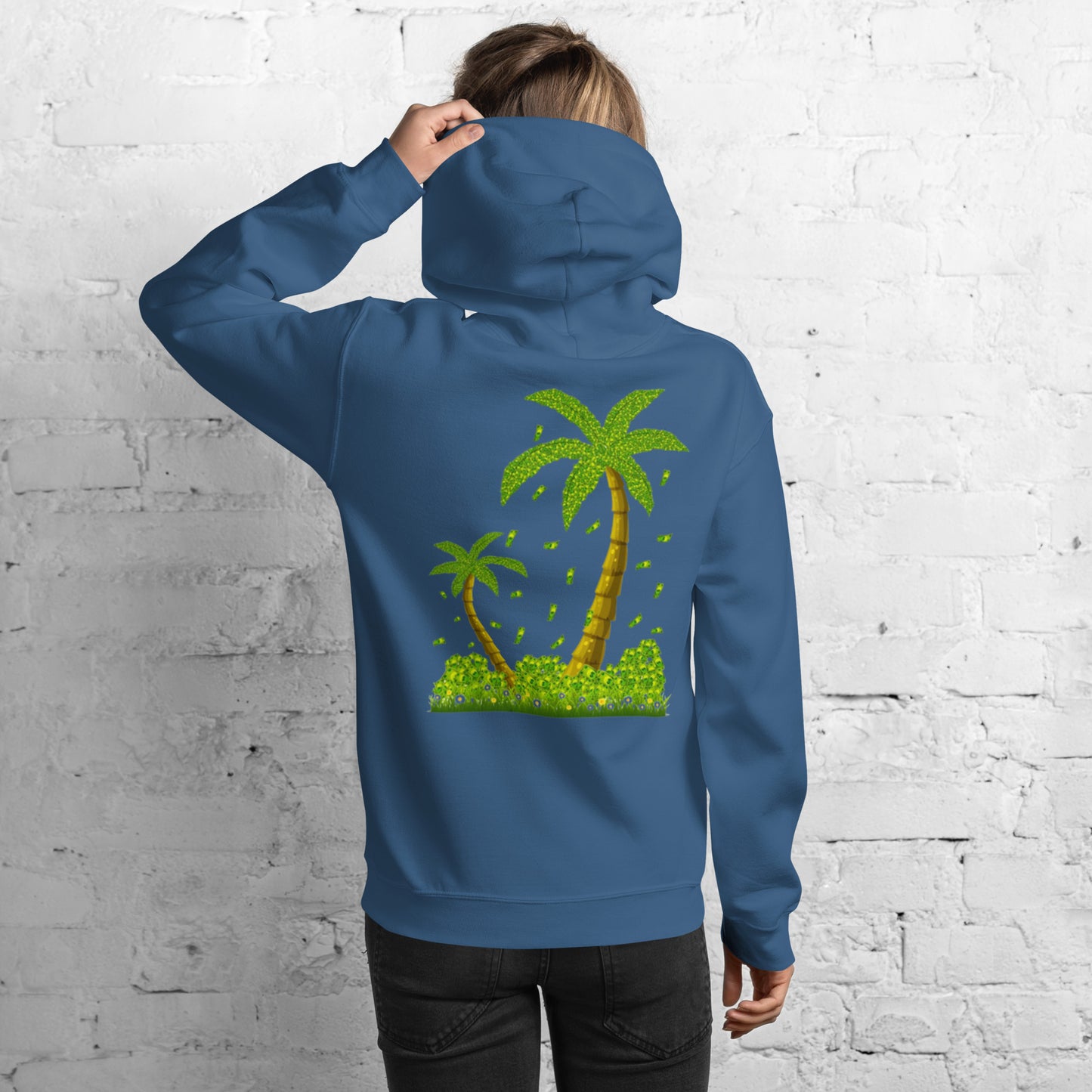 Lucky Money Palm Trees Hoodie for Women