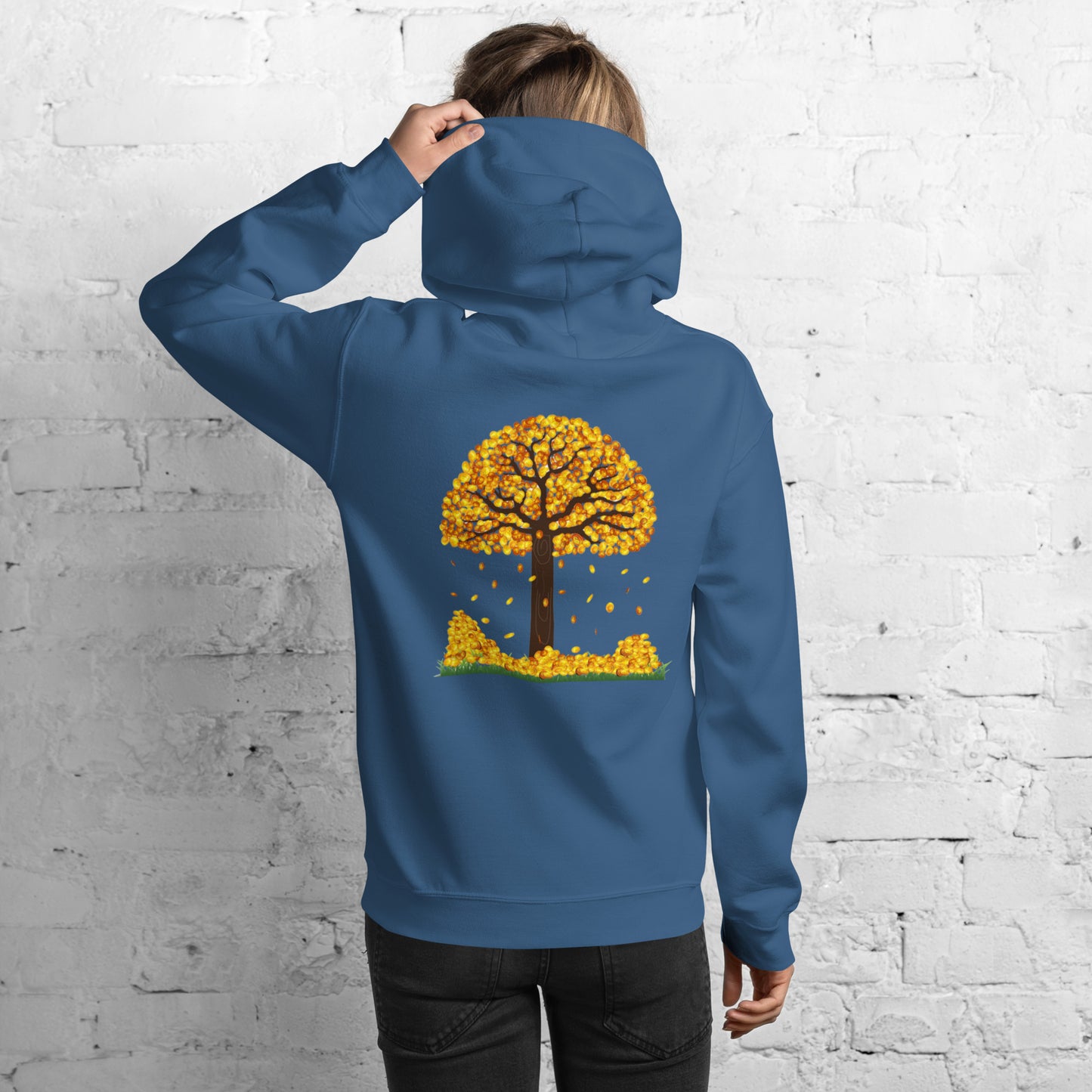 Lucky Gold Coin Tree Hoodie for Women