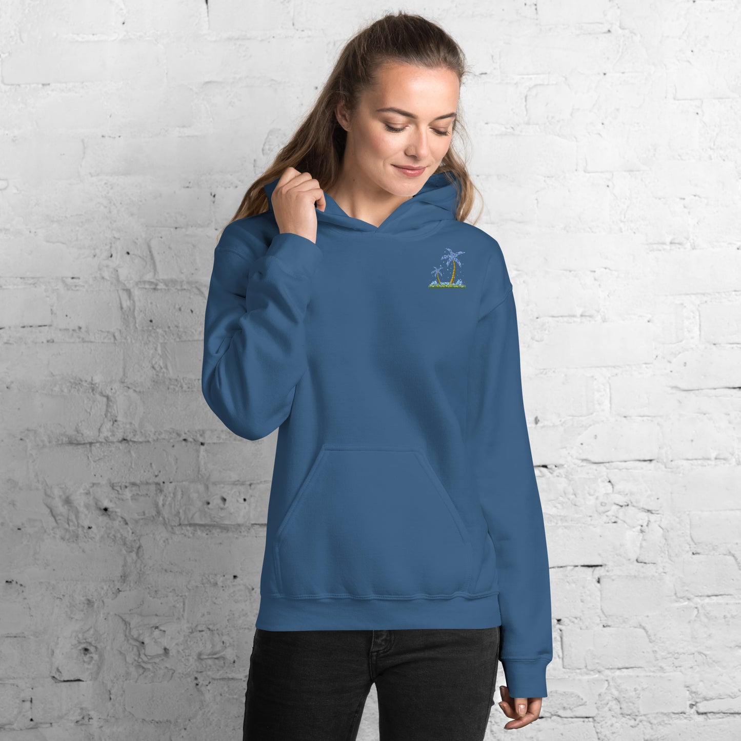 Lucky Diamond Palm Trees Hoodie for Women