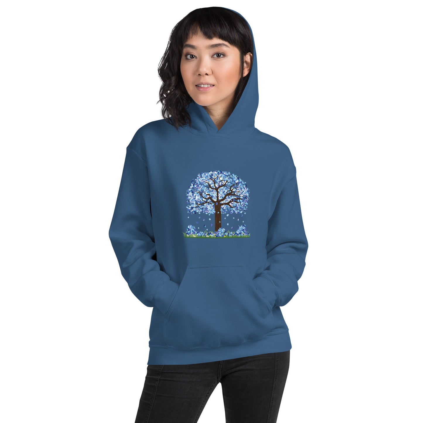 Lucky Diamond Tree Hoodie for Women- Front Print