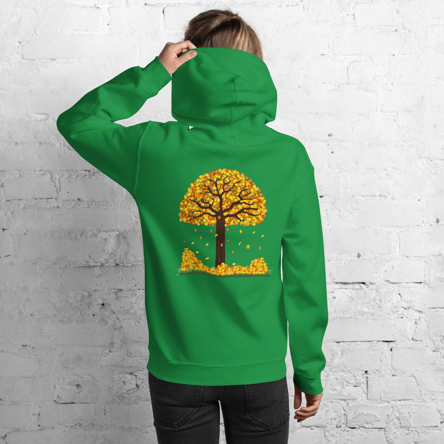 Lucky Gold Coin Tree Hoodie for Women