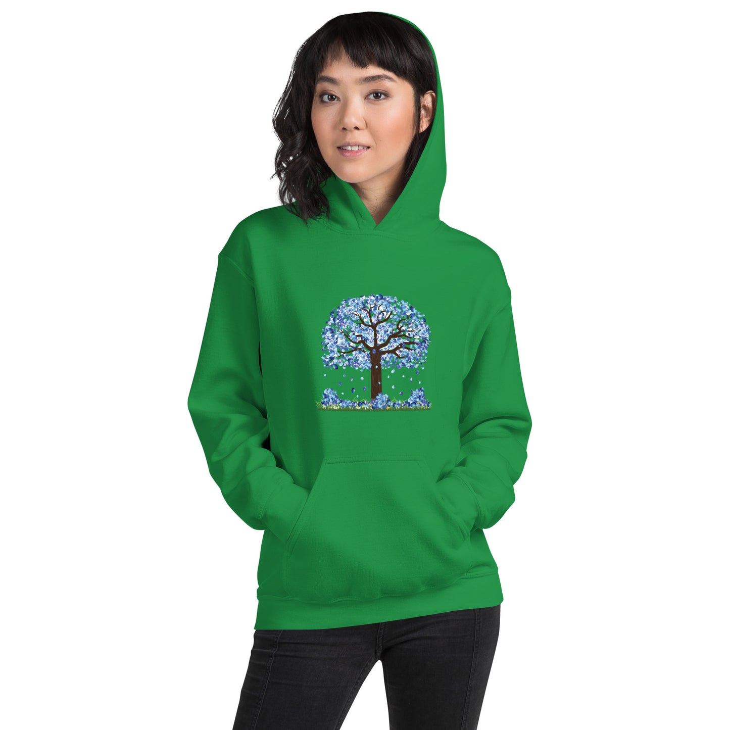 Lucky Diamond Tree Hoodie for Women- Front Print